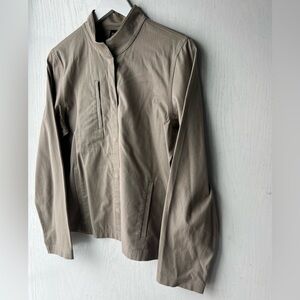 Eileen Fisher Cotton Spandex Mandarin Collar Jacket Medium